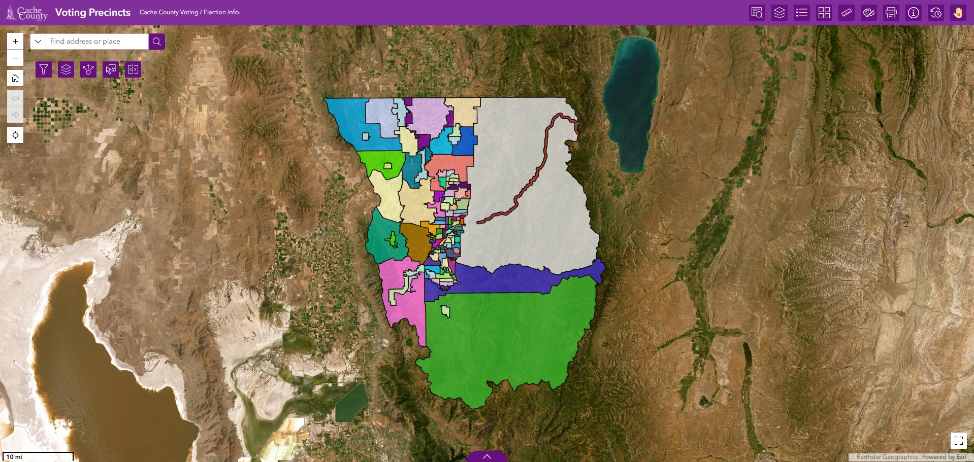 Voting Precinct Viewer An image of the voting viewer